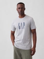 Grau - Gap Everyday Weiches Logo-T-Shirt - Bild 1 von 4