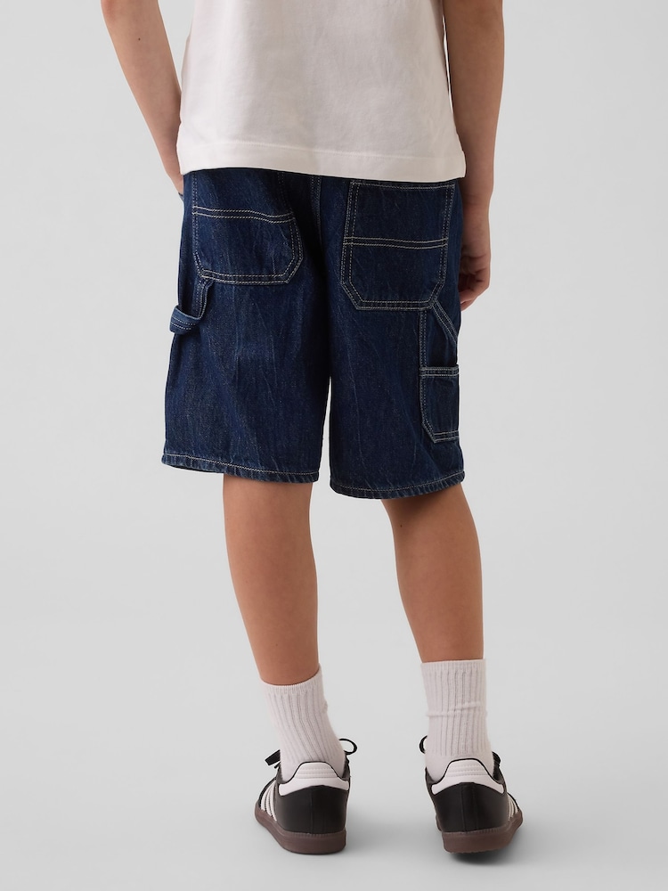 Gap Dark Wash 90s Loose Easy Denim Carpenter Shorts (4-13yrs) - Image 2 of 5