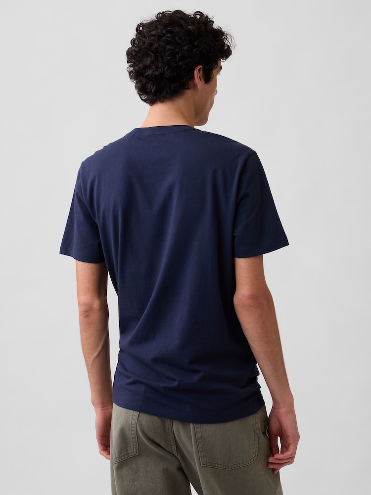 Gap Navy Blue Everyday Soft Pocke T-shirt - Image 2 of 5 Gap Navy Blue Everyday Soft Pocke T-shirt - Image 2 of 5