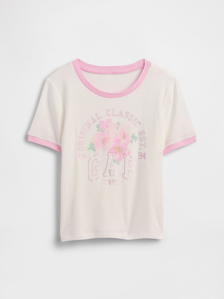 Gap White Ringer Graphic T-Shirt (4-13yrs) - Image 1 of 3