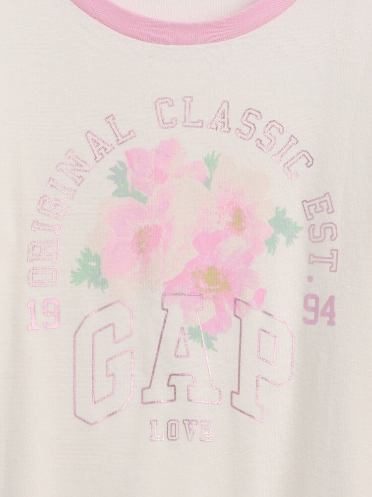 Gap White Ringer Graphic T-Shirt (4-13yrs) - Image 3 of 3