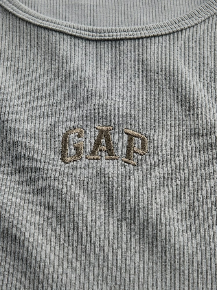 Gap Green Modern Rib Logo T-Shirt - Image 5 of 5 Gap Green Modern Rib Logo T-Shirt - Image 5 of 5