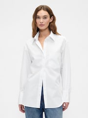 Weiß - Gap Big Shirt aus Baumwollpopeline - Bild 1 von 4