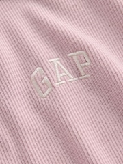 Gap Pink Modern Rib Logo T-Shirt - Image 5 of 5