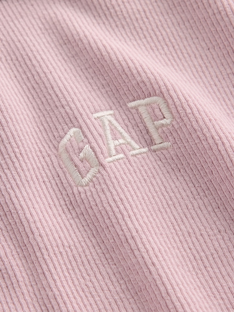 Gap Pink Modern Rib Logo T-Shirt - Image 5 of 5 Gap Pink Modern Rib Logo T-Shirt - Image 5 of 5