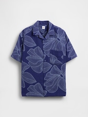 Gap Blue Relaxed Holiday Shirt (4-13yrs) - Image 2 of 3