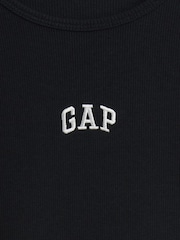 Gap Black Modern Rib Logo T-Shirt - Image 5 of 5