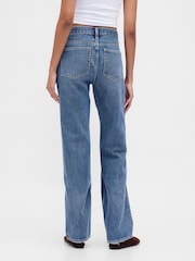 Gap Medium Indigo Mid Rise Rigid Relaxed Straight Jeans - Image 2 of 4