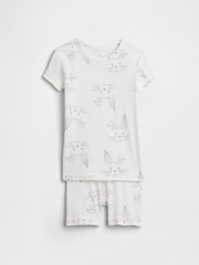 Gap White Bunny Cotton Short  Easter Pyjamas Set (6mths-5yrs) - Image 2 of 4