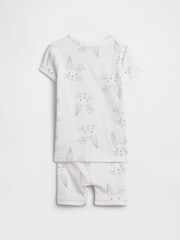 Gap White Bunny Cotton Short  Easter Pyjamas Set (6mths-5yrs) - Image 3 of 4