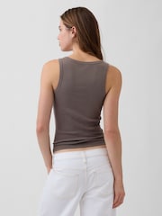 Gap Brown Rib Scoop Vest - Image 2 of 3