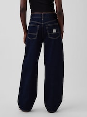 Gap Dark Wash High Waisted Baggy Barrel Jeans - Image 2 of 5