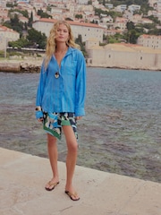 Blue Stripe Lightweight Long Sleeve Shirt - Image 4 of 9