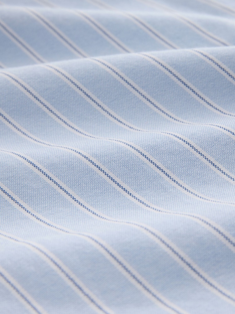 Blue/White Stripe Relaxed Cotton Long Sleeve Shirt - Image 7 of 7