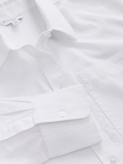 White Relaxed Cotton Long Sleeve Shirt - Image 8 of 9