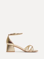 Linzi Amour Closed Back Diamante Front Strap Heeled Sandal - Afbeelding 2 van 5