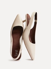 Linzi Nude Reign Sling Back Point Toe Court Heel Shoes - Image 5 of 5