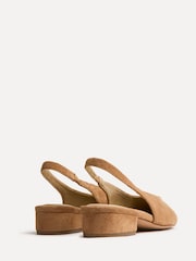 Linzi Nude Glide Closed Toe Slingback Block Heeled Shoe - Image 3 of 5
