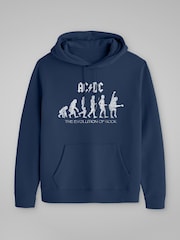 All + Every Blue ACDC Evolution Of Rock Classic Hoodie - Image 3 of 3