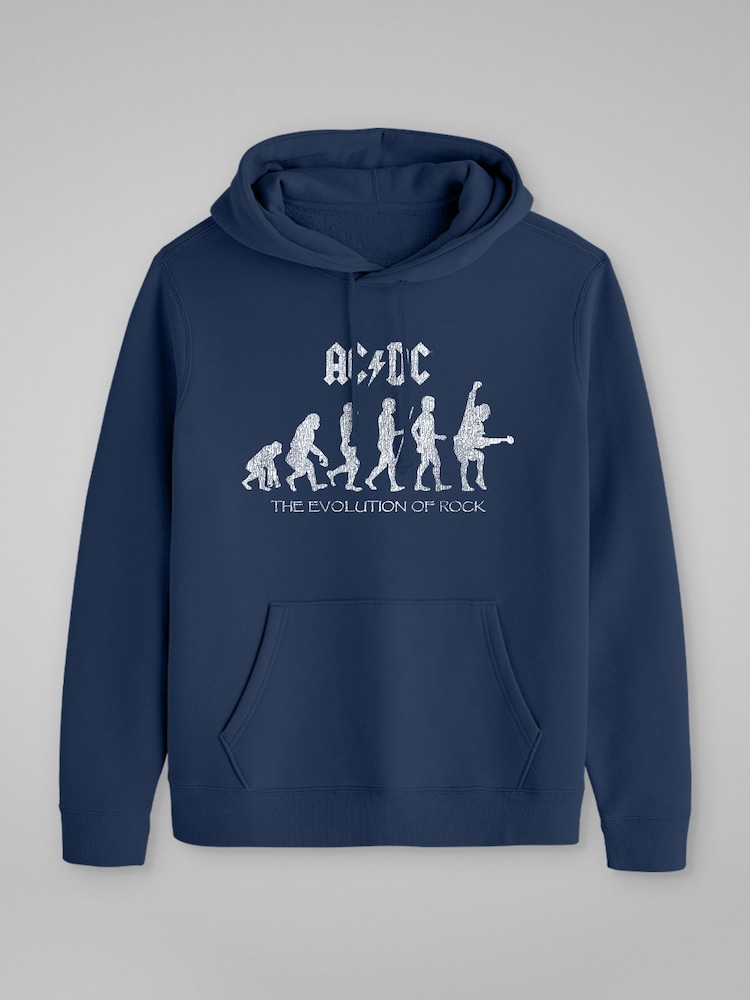 All + Every Blue ACDC Evolution Of Rock Classic Hoodie - Image 3 of 3