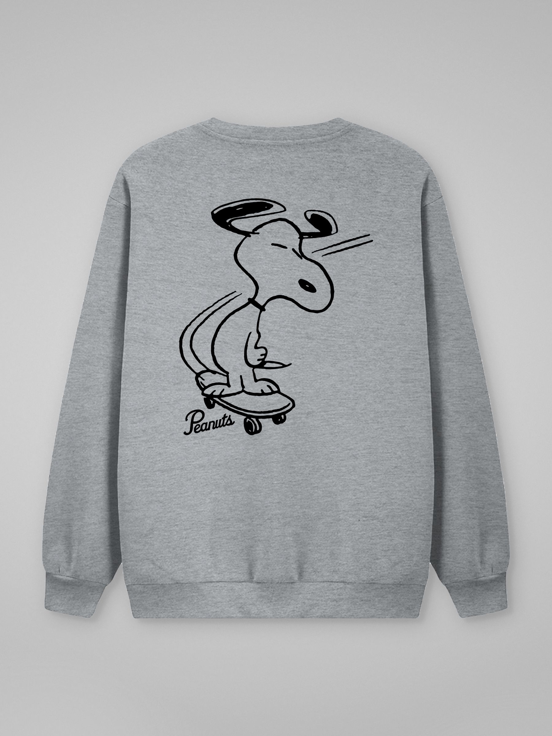 Buy All + Every Grey Peanuts Snoopy Skateboard Back Print