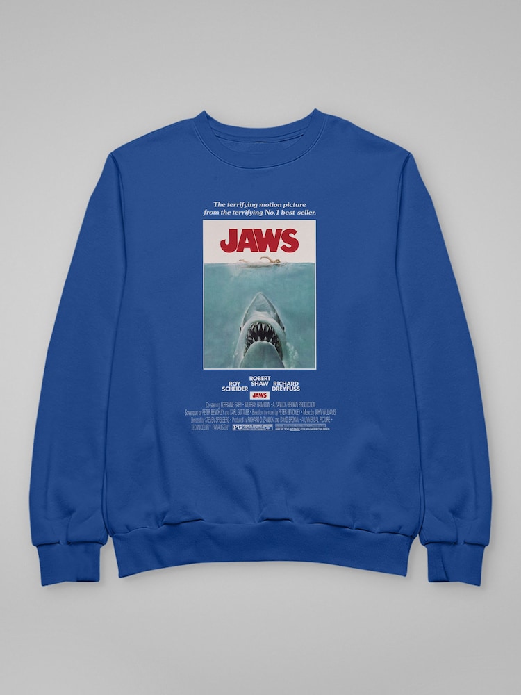 All + Every Blue Jaws Movie Poster Sweatshirt - Image 3 of 3