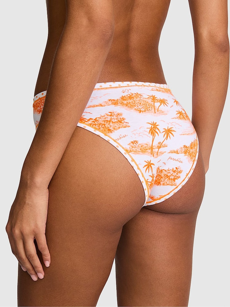 Victoria's Secret Pink Orange Toile Cheeky Cotton Knickers - Image 2 of 2 Victoria's Secret Pink Orange Toile Cheeky Cotton Knickers - Image 2 of 2