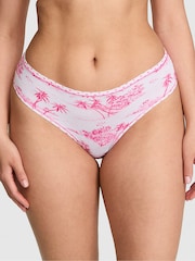 Victoria's Secret Pink Pink Toile Cheeky Cotton Knickers - Image 1 of 2
