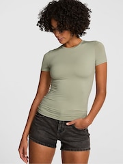Victoria's Secret PINK Slate Green Soft Stretch T-Shirt - Image 1 of 2