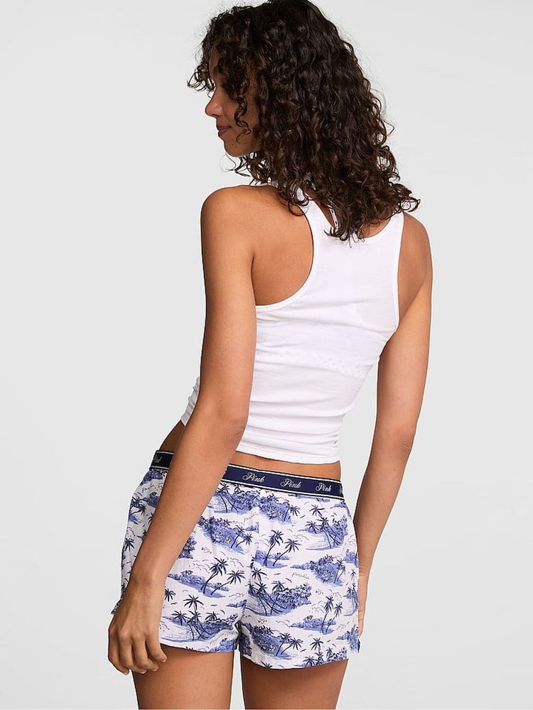 Victoria's Secret PINK Noir Navy Blue Toile Print Pyjama Short Bottoms - Image 2 of 2 Victoria's Secret PINK Noir Navy Blue Toile Print Pyjama Short Bottoms - Image 2 of 2