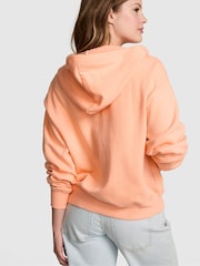 Victoria's Secret PINK Peach Tree Orange Fleece Zip Up Hoodie - Image 3 of 3