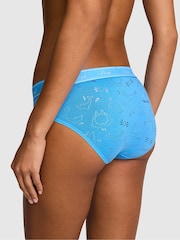 Victoria's Secret PINK Blue Dolphin Print Hipster Cotton Logo Knickers - Image 2 of 2