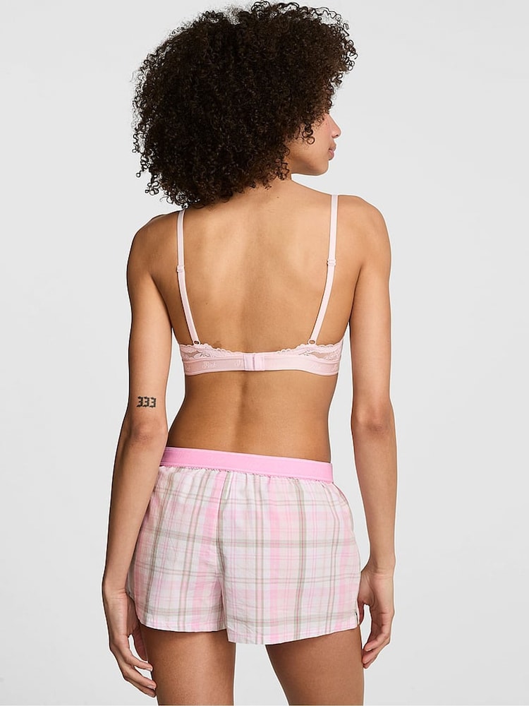 Victoria's Secret PINK Pink Tartan Pyjama Short Bottoms - Image 2 of 2 Victoria's Secret PINK Pink Tartan Pyjama Short Bottoms - Image 2 of 2