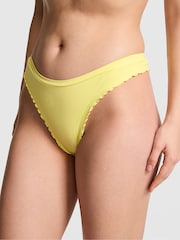 Victoria's Secret Pink Pineapple Yellow Thong Knickers - Image 1 of 2