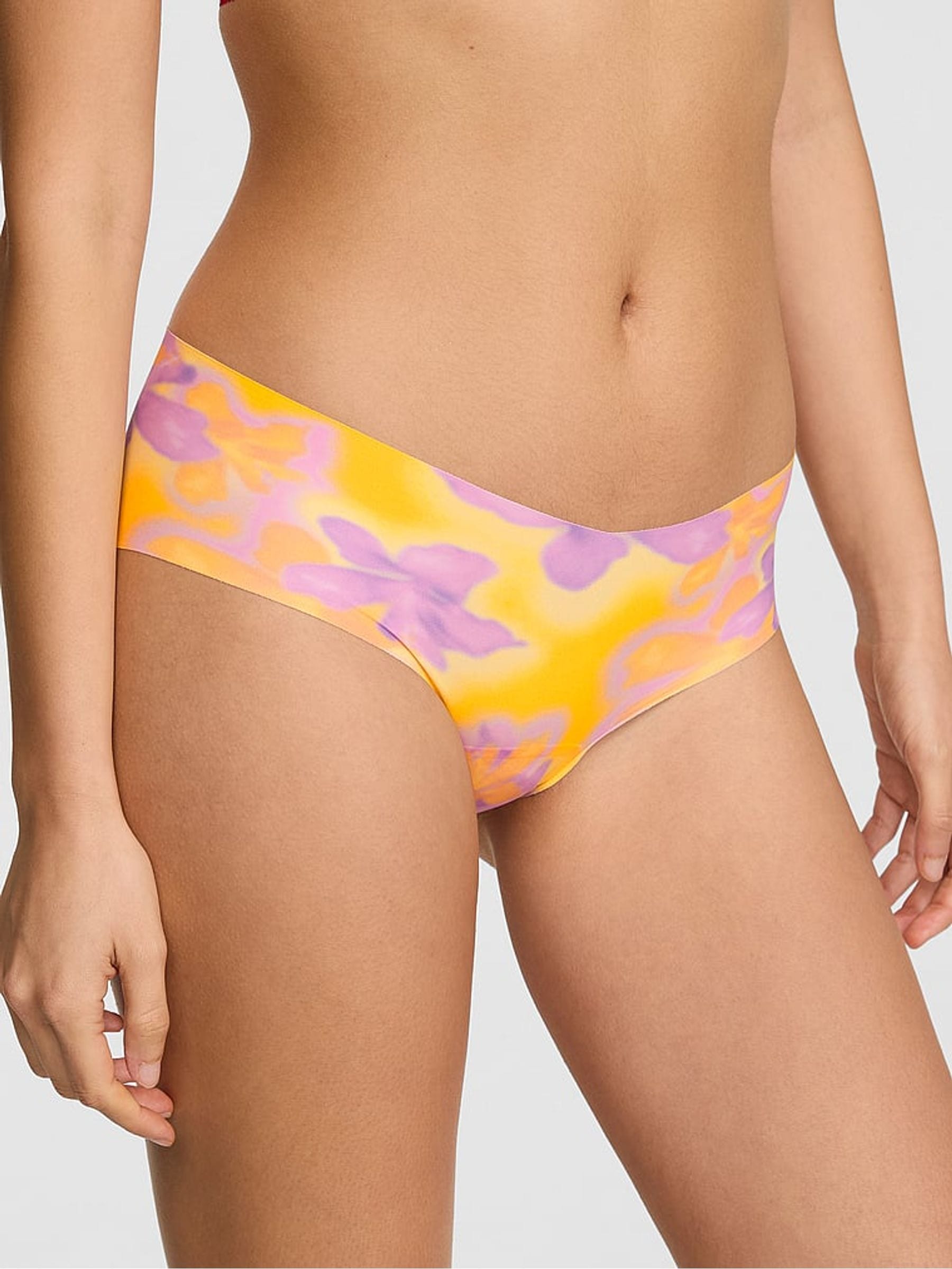 Victoria's Secret PINK Orange Hibiscus Hipster No Show Knickers