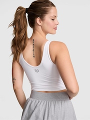 Victoria's Secret Pink White Ruched Wrap Top - Image 2 of 2