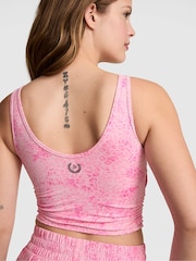 Victoria's Secret Pink Coconut Pink Leopard Print Ruched Wrap Top - Image 2 of 2