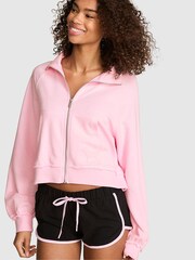Victoria's Secret Pink Coconut Pink Full Zip Sweatshirt - Image 1 of 3
