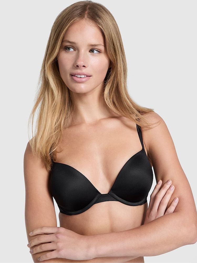 Victoria's Secret Pink Black Super Push Up Bra - Image 1 of 2