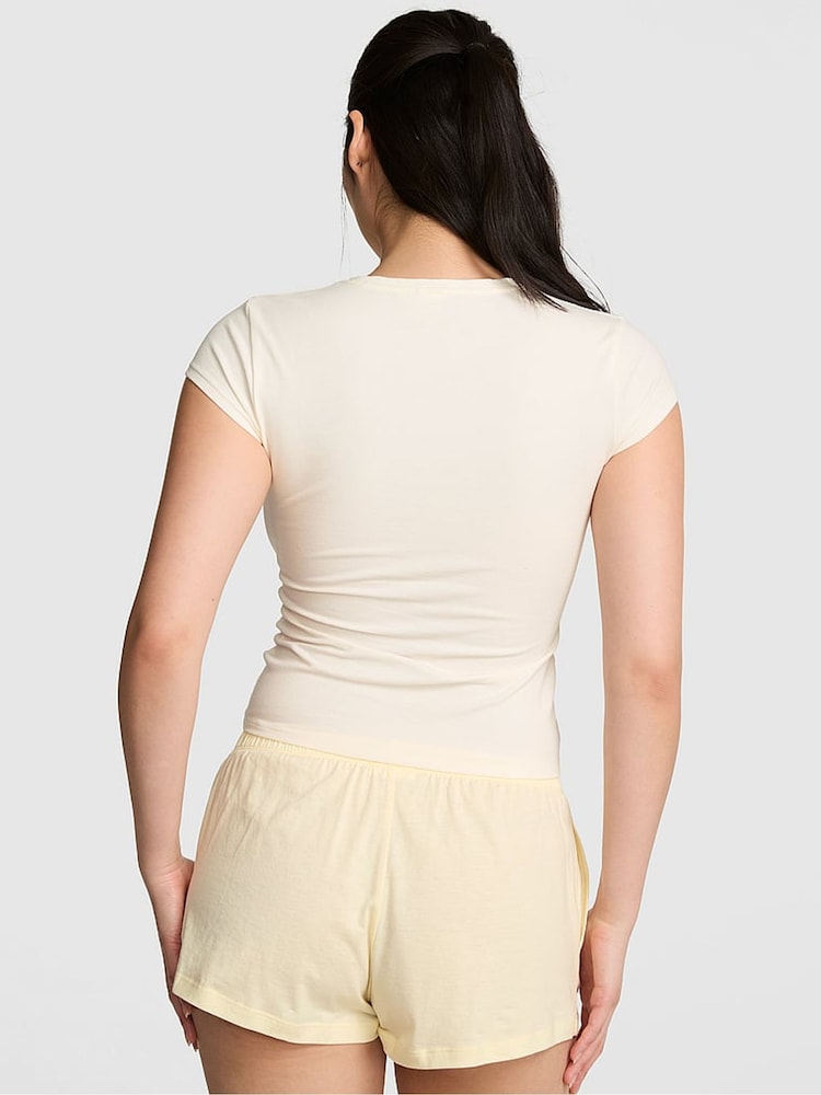 Victoria's Secret PINK Winter White Retro T-Shirt - Image 2 of 2