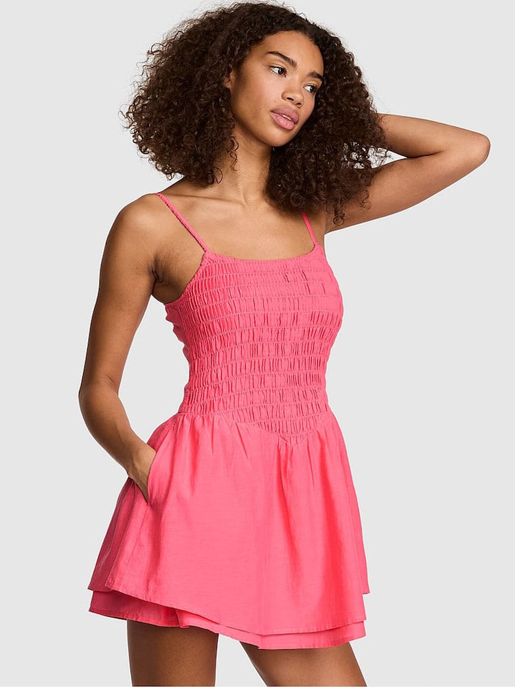 Victoria's Secret Pink Candy Pink Smocked Dress - Image 1 of 2