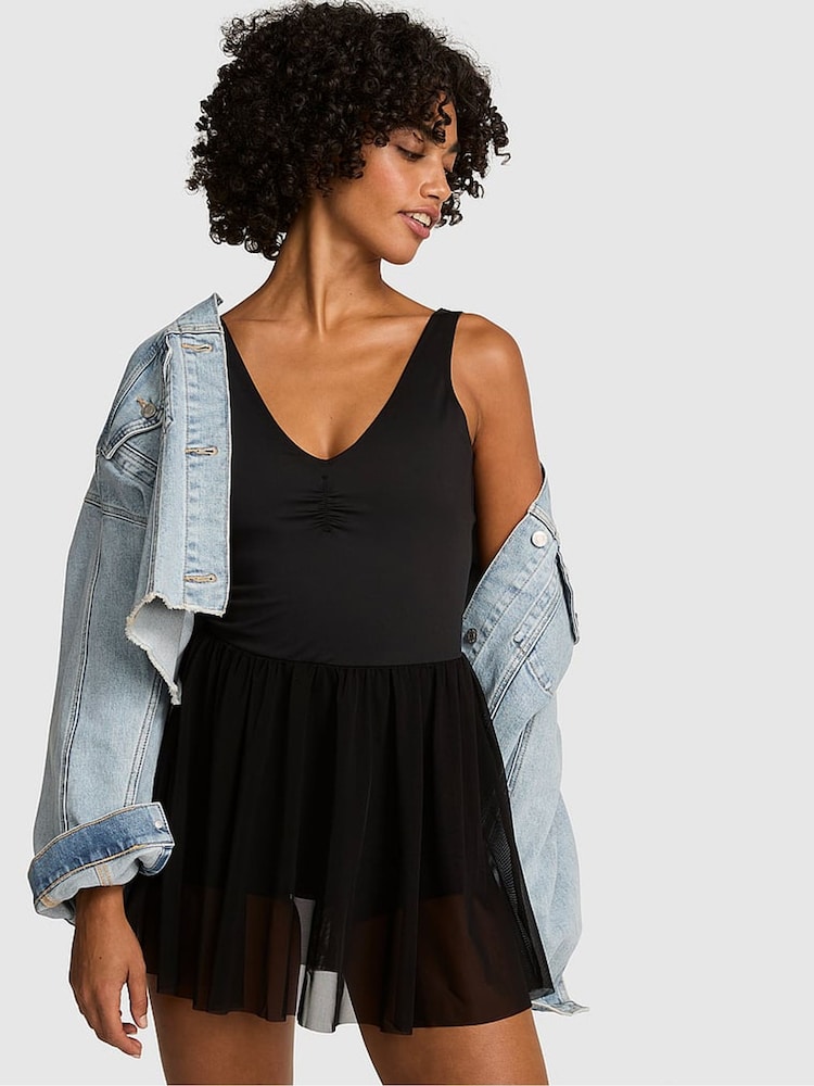 Victoria's Secret Pink Black Relay Mesh Dress - Image 1 of 2