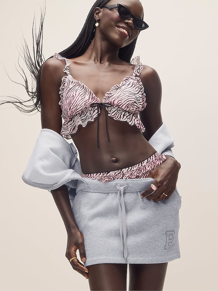 Victoria's Secret Pink Medium Heather Grey Fleece Skort - Image 1 of 4