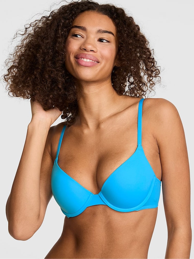 Victoria's Secret PINK Capri Blue Push Up Bra - Image 1 of 2