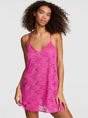 Victoria's Secret Pink Pink Fire Lace Slip Dress - Image 1 of 2