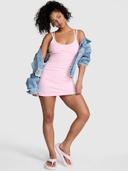 Victoria's Secret Pink Pink Stripes Cotton Cross Back Dress - Image 1 of 2