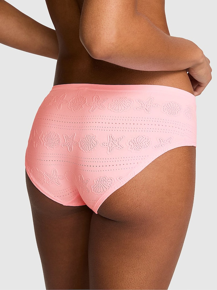 Victoria's Secret Pink Broadwalk Pink Hipster Seashell Pointelle Knickers - Image 2 of 2