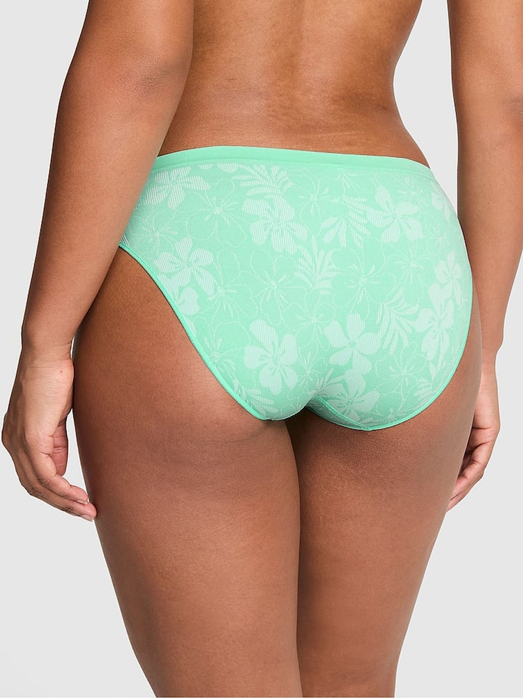 Victoria's Secret Pink Sea Green Hibiscus Bikini Knickers - Image 2 of 2 Victoria's Secret Pink Sea Green Hibiscus Bikini Knickers - Image 2 of 2