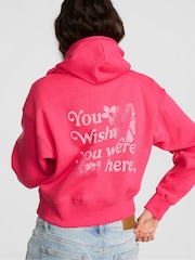 Victoria's Secret Pink Candy Pink Cropped Full Zip Hoodie - Image 2 of 2