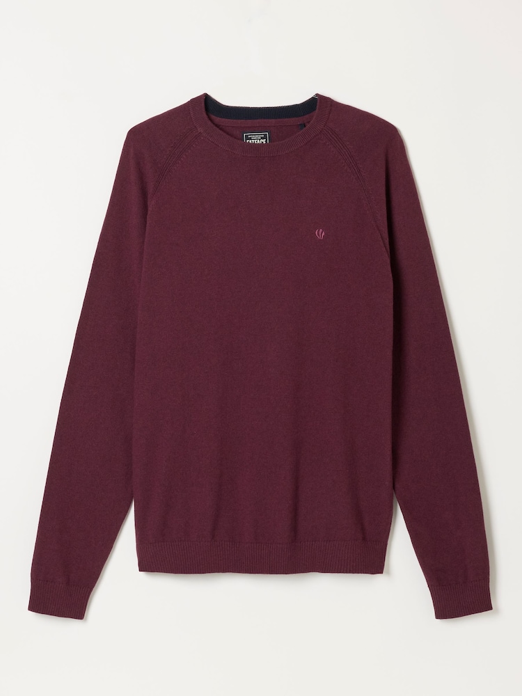 FatFace Rye Burgundy Red Crew Neck Knitted Jumper - Image 6 of 6 FatFace Rye Burgundy Red Crew Neck Knitted Jumper - Image 6 of 6